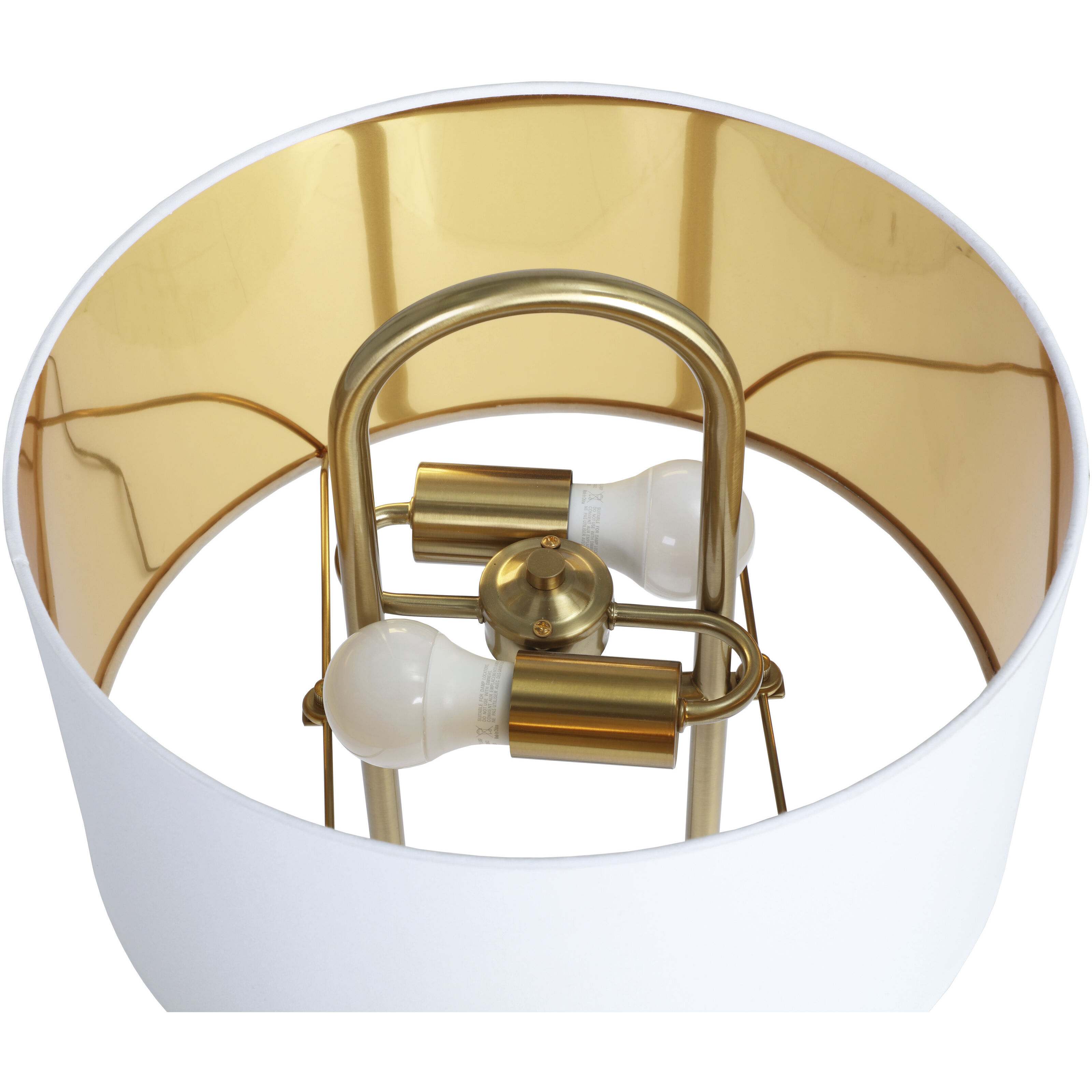 Kezna 26.75 inch 40.00 watt White Marble / Matte White Table Lamp Portable Light